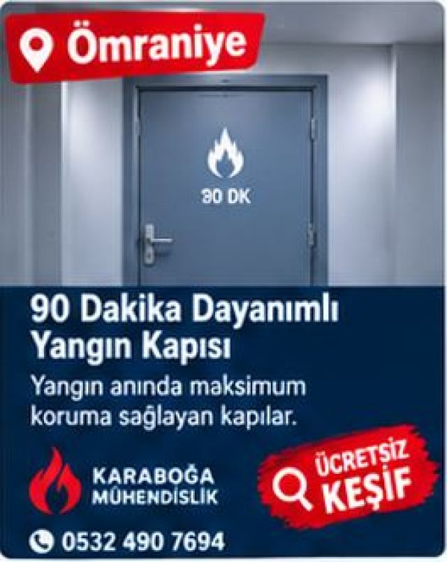 Ümraniye 90 Dakika Dayanımlı Yangın Kapısı